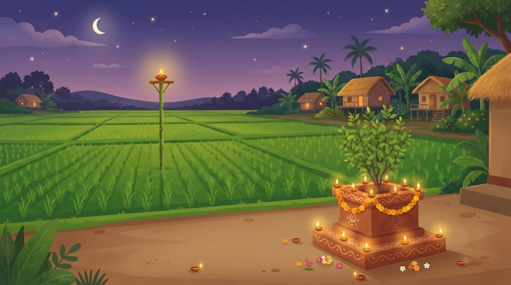 Assam Lights Up for Kati Bihu Celebration!